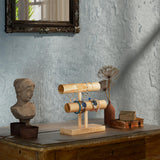 ProCase Bracelet Holder Display Bracelet Organizer, Wooden Bracelet Stand for Selling, T-bar Bangle Storage Rack Wood Watch Display Tower for Business - 2 Tier, Nature ProCase