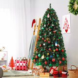 Yaheetech 6ft Premium Spruce Hinged Artificial Full Christmas Tree with 796 Branch Tips Holiday Xmas Tree with Metal Hinges and Foldable Base for Home Party Office Decoration Yaheetech