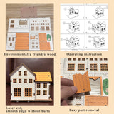 MPIUET 3D Wooden Puzzles for Adults Wooden House Building Model Kits, Hut Model 3D Puzzles Log Cabin Model Kits, 3D Jigsaw Puzzles, 3D Brain Teaser Puzzles, No Glue or Other Tools Required MPIUET
