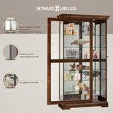 Howard Miller Tyler Curio Cabinet II - Hardwood Cabinet Wood Finish Home Decor Glass Display Cabinet Sliding & Lockable Glass Door - Storage Cabinet for Living Room, Bedroom or Dining Room Howard Miller