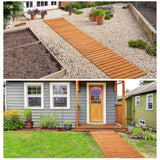 Tatuo 8 FT Wooden Garden Pathway Roll Out Straight Walkway Outdoor Path Wood Flooring Boardwalk Pavers for Garden Backyard Patio Beach Outdoor Wedding Party, 8' L x 17" W(1 Pack) Tatuo