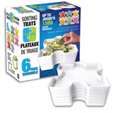KI Puzzles Jigsaw Puzzle Sorting Trays. 6 Stackable Trays – Puzzle Storage - Holds up to 1500 Pieces KI Puzzles