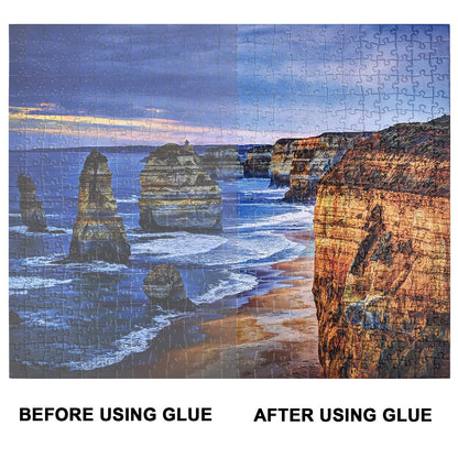 YAKAMOZ Updated Jigsaw Puzzle Glue with Applicator for Adults and Children Clear Water-Soluble Special Craft Puzzle Glue, Non-Toxic and Quick Dry for 3000/4500/5000 Pieces of Puzzle,200ML