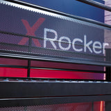 X Rocker Battle Den Twin Size Gaming Bunk Bed, Metal Frame with Grid Mesh Sides, High Sleeper, Fixed Ladder, Black X Rocker