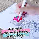 ColorIt Delightful Desserts and Sweet Treats Adult Coloring Book - 50 Single-Sided Designs, Thick Smooth Paper, Lay Flat Hardback Covers, Spiral Bound, USA Printed, Desserts Coloring Pages ColorIt