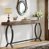 Tribesigns Console Foyer Table for Entryway: 70.87-Inch Narrow Long Entryway Entry Table, Farmhouse Sofa Table Behind Couch with Metal Legs, Entrance Table for Hallway, Living Room Tribesigns