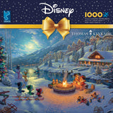 Ceaco - Thomas Kinkade - Disney Dreams Collection - Holiday - Mickey and Minnie Christmas Lodge - 1000 Piece Jigsaw Puzzle Ceaco