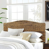 Crosley Furniture Serena Bed, Handwoven Natural Fiber Rattan Headboard and Footboard Set, Banana Leaf, Queen Crosley Furniture