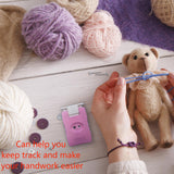 2 Pieces Knitting Counters, Knitting Needle Marking Tool, Plastic Knitting Stitch Counter, Crochet Yarn Row Counter Pink JSHYGOUP