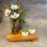 Liswit Farmhouse Wood Tray Rustic Wooden Pedestal 12 * 5.5 * 2 inches Decorative Wood Riser for Farmhouse Kitchen Counter Bathroom Room Decor (Brown) Liswit