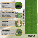 Ottomanson Artificial Grass Outdoor Runner Rug 2'7" x 10' – Waterproof Astro Turf with Drainage Holes – Patio & Lawn Decoration, Easy-Clean Dog Grass Mat Ottomanson