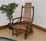 A & L Furniture Co. Amish Bentwood Hickory Glider Rocker - Lead TIME to Ship 6 Weeks A&L Furniture Company
