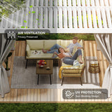 YITAHOME 10x13ft Louvered Pergola Outdoor Aluminum with Adjustable Roof Pergolas Sun Shade Shelter with Netting and Shaded Curtains for Lawns, Patio, Deck and Backyard, White YITAHOME