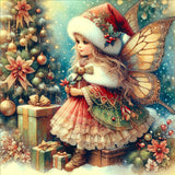 Benjenes Diamond Art Kits for Adults, Christmas Fairy Diamond Painting Kits for Adults, 5D DIY Round Drill Gem Art Paint with Diamonds Dots Crafts Kits for Home Decor Gift 14x14inch Benjenes