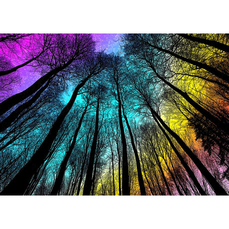 Blueforest Forest Under Starry Night Puzzles for Adults 1000 Pieces, Impossible Hard Difficult Challenging Puzzles for Adults, Gradient Magic Colorful Jigsaw Puzzle 1000 Pieces Blueforest