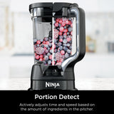 Ninja TB401 Detect Kitchen System Power Blender + Processor Pro, BlendSense Technology, Blender, Chopping & Smoothies, 1800 Peak Watts, 72 oz. Pitcher, 64 oz. Food Processor, 24 oz. To-Go Cup, Black Ninja