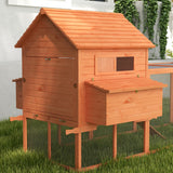 PawHut 145" Chicken Coop Large Chicken House Rabbit Hutch Wooden Poultry Cage Pen Garden & Backyard with Run & Inner Hen House Space PawHut