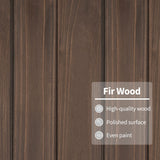 MCombo Outdoor Wood Storage Cabinet, Small Size Garden Wooden Tool Shed with Double Doors, Outside Tools Cabinet for Backyard (24.6”x 18.3”x38.2”) 0985 (Brown) MCombo