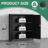 Letaya Metal Storage Cabinets with Lock Door,2 Adjustable Shelves Organizer Steel Storage Cabinets for Home,Office,Warehouse,Garage,Employee Lockers(Black) Letaya