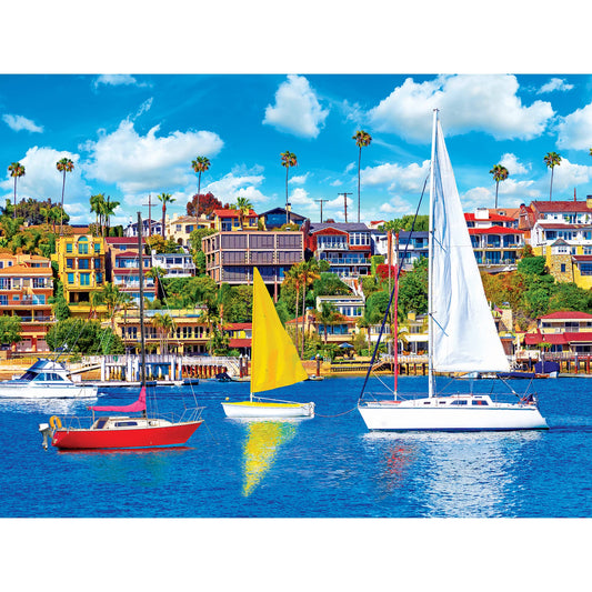 RoseArt - Kodak Premium - Recreational Sailboats on Newport Bay, Newport Beach, CA - 350XL Piece Jigsaw Puzzle for Adults