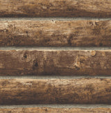 NextWall Faux Log Cabin Peel and Stick Wallpaper NextWall