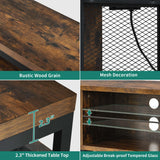 YITAHOME TV Stands for Living Room, Entertainment Center with Storage,TV Stand for 50/48 inch TV, LED TV Stand with Power Outlets, Industrial TV Console Cabinet, Retro Brown YITAHOME