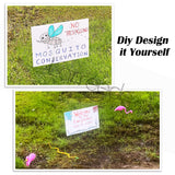 Blank Yard Signs with Stakes, 4 Pack 18 x 12 Inches White Plastic Yard Lawn Sign for Happy Birthday,Garage Sale Signs, Rent, Guidepost Decorations, Blank Lawn Signs with Stakes LARREEDE