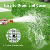 Oiyeefo Artificial Turf Grass Outdoor - Fake Grass Rug with Drainage Holes for Patio,Balcony,Squares,Garden-Dogs Grass Pee Mat(4FT x 6FT) Oiyeefo
