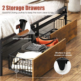 SogesSleep Queen Bed Frame with Headboard, Upholstered Bed Frame Queen Size with Storage and Charging Station & LED Lights, No Box Spring Needed Bed Frame, Noise Free & Easy Assembly SogesSleep