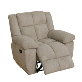 Anthato Corduroy Recliner Sofa Set, Manual Reclining Sofa Loveseat Chair Set with Cup Holders/Coffee Table, Comfy Fabric Recliner Couches, Living Room Furniture Sets for Home, Office (Beige, 3PCS Set) Anthato