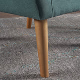 Christopher Knight Home Merel Mid Century Modern Fabric Club Chair, Dark Teal/Natural Christopher Knight Home