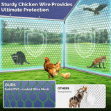 Guiferland Large Metal Chicken Coop with Hexagonal Chicken Wire, Chicken Coop Run Pen for Yard with Waterproof Cover, Outdoor Large Walk-in Chicken Coops for 8 Chickens Duck Pen House Cage Run Guiferland