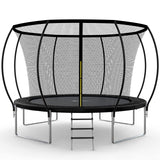 Simple Deluxe Recreational Trampoline with Enclosure Net 14FT Wind Stakes- Outdoor Trampoline for Kids and Adults Family Happy Time, ASTM Approved -Black 14FT Simple Deluxe