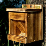 BalterFF Bird Feeders for Outdoors,Wooden Unique Seed Sunflower Food Feeder Blue Cardinal Finch Backyard Platform Balcony Gazebo Tree Fence Wall BalterFF