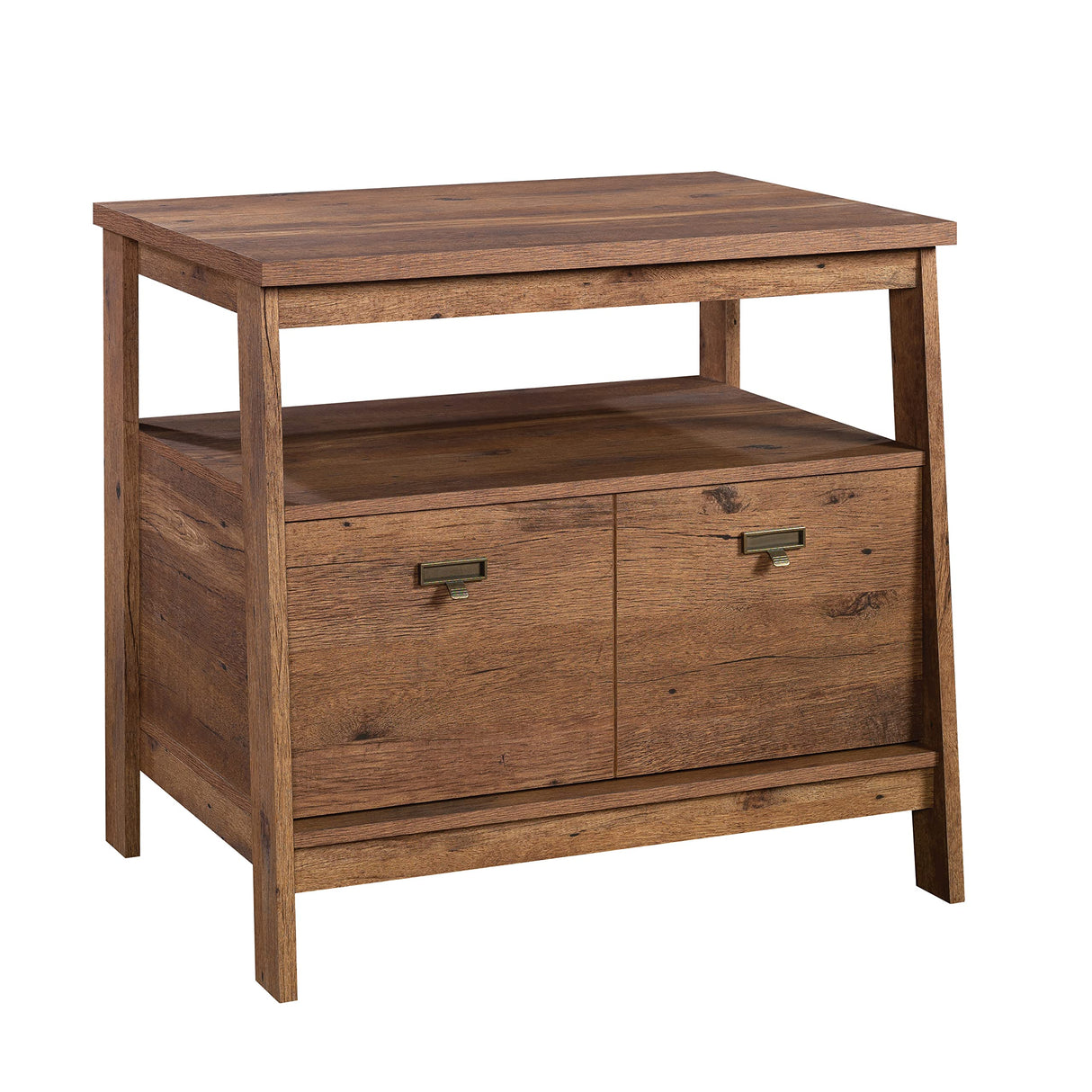 Sauder Trestle Lateral File, L: 32.28" x W: 24.49" x H: 29.41", Vintage Oak Finish Sauder