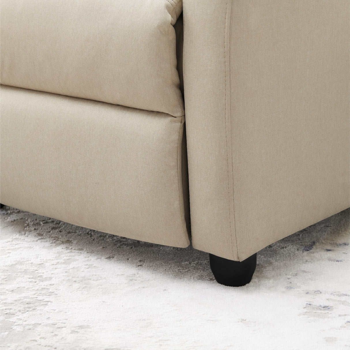 KISLOT Recliner Chair for Adults Push Back Armchair Home Theater Seating with Lumbar Support Single Sofa for Living Room,Beige(Fabric) KISLOT