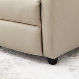KISLOT Recliner Chair for Adults Push Back Armchair Home Theater Seating with Lumbar Support Single Sofa for Living Room,Beige(Fabric) KISLOT