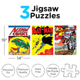 Aquarius Set of 3 DC Comics Puzzles (Three 500 Piece Jigsaw Puzzles) - Glare Free - Precision Fit - Officially Licensed DC Comics Merchandise & Collectibles - 14 x 19 Inches AQUARIUS