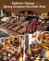 Rolife DIY Miniature House Kit Henry's Chocolate Shop, Tiny House Book Nook for Bookshelf Decor, 3D Puzzles Model Building Kits for Teens, Birthday Gifts/Craft Kits for Girls Boys (Henry's Chocolate) Rolife