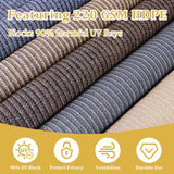 Shade&Beyond Outdoor Roller Shades with Splicing Design, 8' W x 8' H Cordless Patio Roll Up Blinds, Exterior Shade Cloth Roll for Porch, Gazebo, Pergola, Balcony, Gray Shade&Beyond