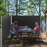 DWVO 236''X 71'' Double Side Awning Retractable Side Awning Folding Privacy Screen Privacy Fence Waterproof UV-Resistant Privacy Awning Outdoor for Garden, Deck, Patio, Pools, Balcony, Black DWVO