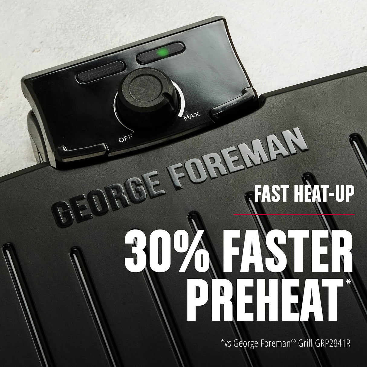 GEORGE FOREMAN® Contact Submersible™ Grill, 5-Serving Grill - Adjustable Temperature Control, Black Plates, Wash the entire grill George Foreman