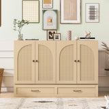 Merax Full Size Murphy Bed Cabinet with Charging Station and Large Storage Drawer, Foldable Pull Out Murphy Chest Bed for Apartments, Bedrooms, Studio, No Spring Box Needed, Gold Merax