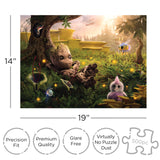 AQUARIUS Guardians of the Galaxy Baby Groot Puzzle (500 Piece Jigsaw Puzzle) - Glare Free - Precision Fit - Virtually No Puzzle Dust - Officially Licensed Guardians of the Galaxy Collectibles-14x19 In AQUARIUS