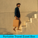 MEEDEN Extra-Large Tabletop Easel, Solid Beech Wood Table Top Easels for Painting Canvas, Sketchbox Easel, Table Art Easel for Adults & Artist, Art Supplies Storage Box,Hold Canvas Up to 28" MEEDEN