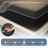 CH CHARME HOUSE Bamboo-Charcoal Queen Memory Foam Mattress 14 Inch, with Liquid Gel for Cooling Sleep and Pressure Relief, Bed in a Box, Made in USA CertiPUR-US Certified, 60'x80'x14', Black CH CHARME HOUSE