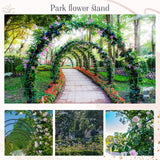 Gisafai 3 Pack Metal Garden Arch Wedding Arches Metal Pergola Arbor 7.9 Ft, Two Way Assemble, Durable Wedding Trellis Archway for Climbing Plants Outdoor Bridal Party Decoration(Black) Gisafai