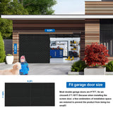 Garage Door Screen for Winter，Garage Door Insulation Kit，Magnetic Thermal Insulated Door Curtain for Garage Door, Garage Insulated Door Curtain ， Weatherproof, Windproof, Soundproof(9 * 7Ft) LIAMST