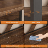 IDEALHOUSE 5 Tier Book Shelf with LED Lights, Brown Industrial Metal Display Book Case, Open Book Shelf Organizer, Tall Bookshelf, Heavy Duty Storage Bookcase for Bedroom Office Living Room IDEALHOUSE