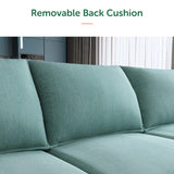 HONBAY Convertible U Shaped Modular Sofa Sectional Modular Couch with Chaise Oversized Sofa Sleeper Couch for Large Living Room,Aqua Blue HONBAY